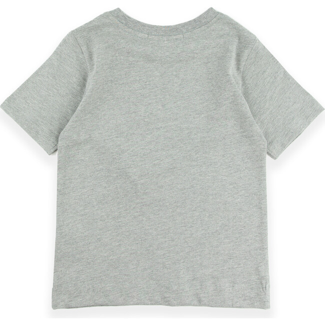 Classic Crew Neck Tee With Chest Pocket, Heather Grey - T-Shirts - 2