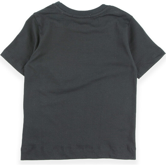 Classic Crew Neck Tee With Chest Pocket, Black - T-Shirts - 2