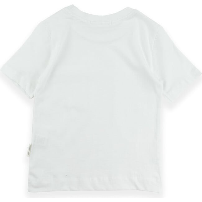 Classic Crew Neck Tee With Chest Pocket, White - T-Shirts - 2