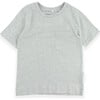 Classic Crew Neck Tee With Chest Pocket, Oatmeal Heather - T-Shirts - 1 - thumbnail