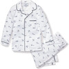 Pajama Set With Pearl Buttons, Par Avion - Pajamas - 1 - thumbnail