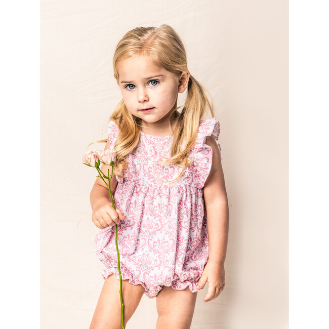 Ruffled Romper, Vintage Rose - Rompers - 2
