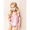 Ruffled Romper, Vintage Rose - Rompers - 2
