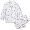 Pajama Set With Pearl Buttons, Bonne Voyage - Pajamas - 1 - thumbnail