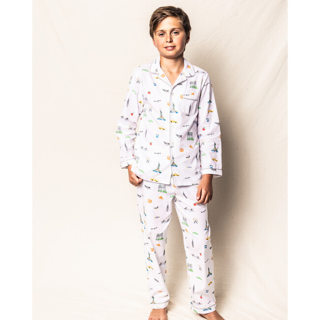Pajama Set With Pearl Buttons, New York New York - Pajamas - 2