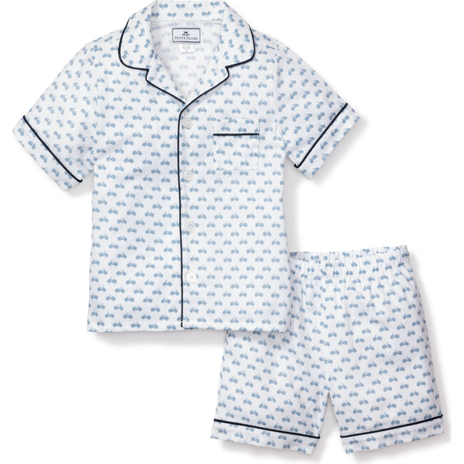 Classic Short Set With Pearl Buttons, Bicyclette