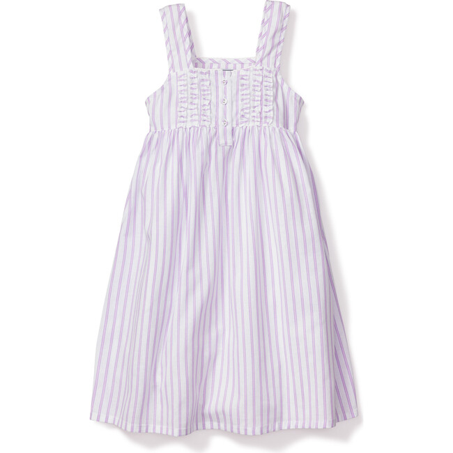 Charlotte Nightgown, Lavender French Ticking - Nightgowns - 1