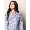 Pajama Set With Pearl Buttons, Fleur D'Azur - Pajamas - 4