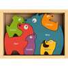 Bilingual Dog Family Puzzle, Multicolors - Wooden Puzzles - 1 - thumbnail