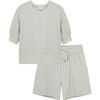 Ponte Knit Short Set, Grey - Mixed Apparel Set - 1 - thumbnail