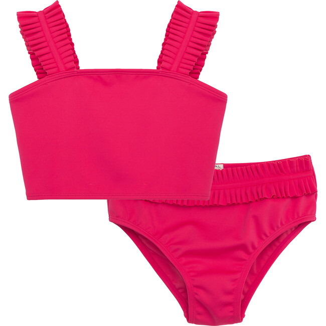 Ruched Two-Piece Swimsuit, Pink