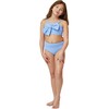Bow Front Two-Piece Swimsuit, Blue - Two Pieces - 2