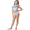 Bubble One Shoulder Two-Piece Swimsuit, Blue - Two Pieces - 2