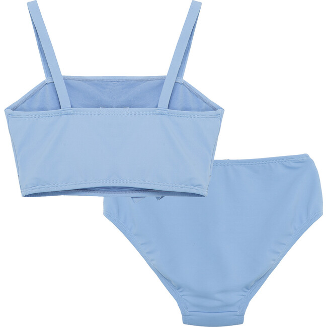 Bow Front Two-Piece Swimsuit, Blue - Two Pieces - 3