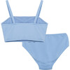 Bow Front Two-Piece Swimsuit, Blue - Two Pieces - 3