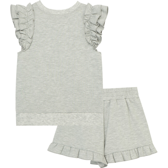 Ponte Knit Short Set, Grey - Mixed Apparel Set - 2