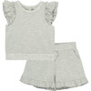 Ponte Knit Short Set, Grey - Mixed Apparel Set - 1 - thumbnail