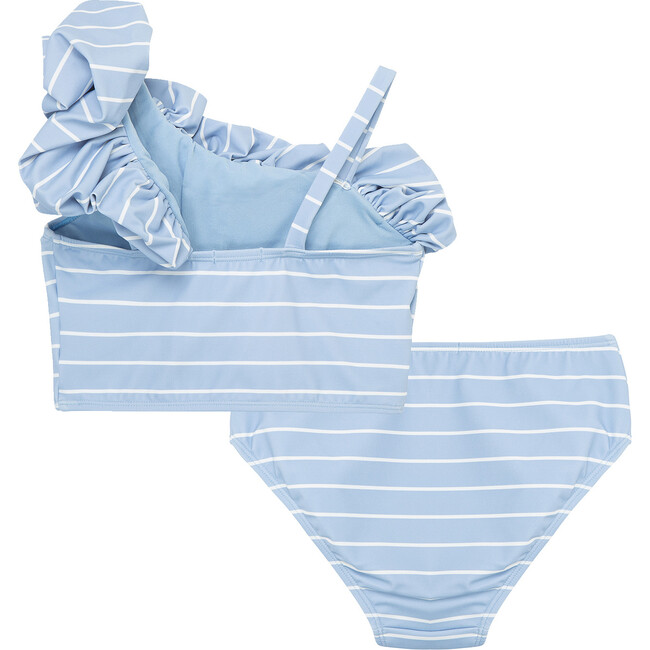 Bubble One Shoulder Two-Piece Swimsuit, Blue - Two Pieces - 3