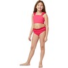 Ruched Two-Piece Swimsuit, Pink - Two Pieces - 2