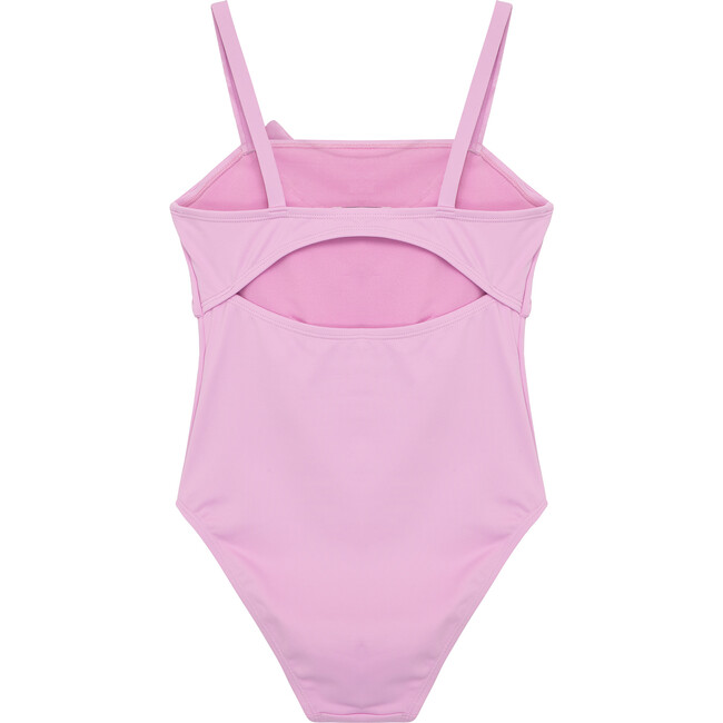 Bow Front One-Piece Swimsuit, Lavender - One Pieces - 3