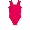 Ruched One-Piece Swimsuit, Pink - One Pieces - 1 - thumbnail