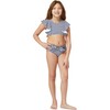 Flutter Nautical-Striped Two-Piece Swimsuit, Blue - Two Pieces - 2
