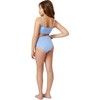 Bow Front Two-Piece Swimsuit, Blue - Two Pieces - 6