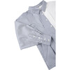 Woven Color-Blocked Top, White - Blouses - 3