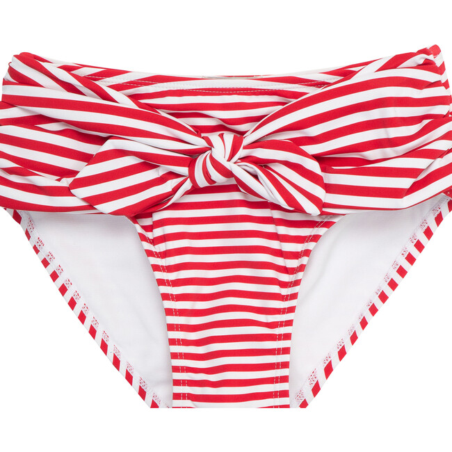 Flutter Nautical-Striped Two-Piece Swimsuit, Red - Two Pieces - 5