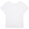 Twist Front Knit Top, White - T-Shirts - 2