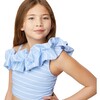 Bubble One Shoulder Two-Piece Swimsuit, Blue - Two Pieces - 7