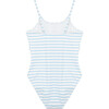 Twist Front One-Piece Swimsuit, Blue - One Pieces - 3
