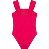 Ruched One-Piece Swimsuit, Pink - One Pieces - 3