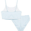 Twist Front Two-Piece Swimsuit, Blue - Two Pieces - 3