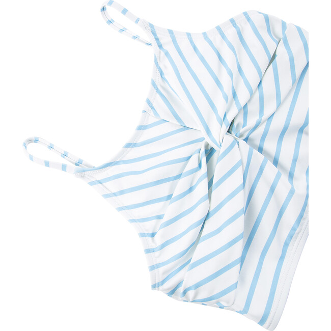 Twist Front Two-Piece Swimsuit, Blue - Two Pieces - 4