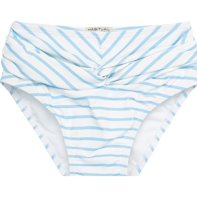 Twist Front Two-Piece Swimsuit, Blue - Two Pieces - 5