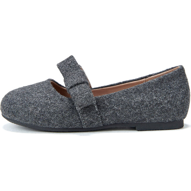 Mia Wool Ballet Flats, Dark Grey