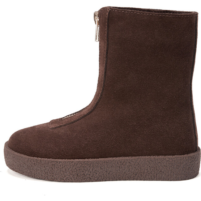 Leah Suede High Boots, Chocolate