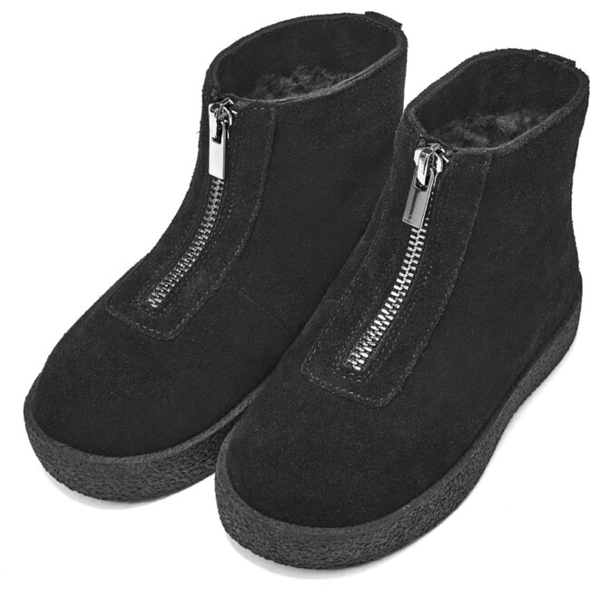 Leah Suede Boots, Black - Boots - 2