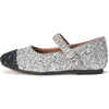 Bebe Glitter Mary Janes, Silver & Black - Mary Janes - 1 - thumbnail
