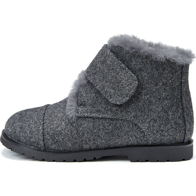 Zoey Wool Ankle Boots, Dark Grey