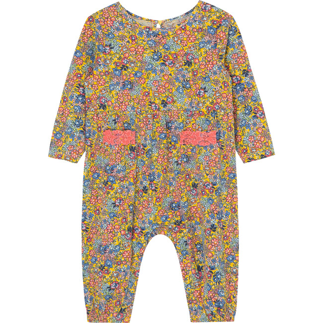 Floral Garden Coverall, Multicolors - Rompers - 1