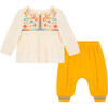 Zen Embroidery Gauze Set, Off-White - Mixed Apparel Set - 1 - thumbnail