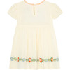 Embroidered Folk Florals Dress, Off-White - Dresses - 2