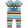 Peace Sign Coverall, Multicolors - Rompers - 1 - thumbnail