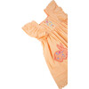 Embroidered Bunnies Dress, Coral - Dresses - 3