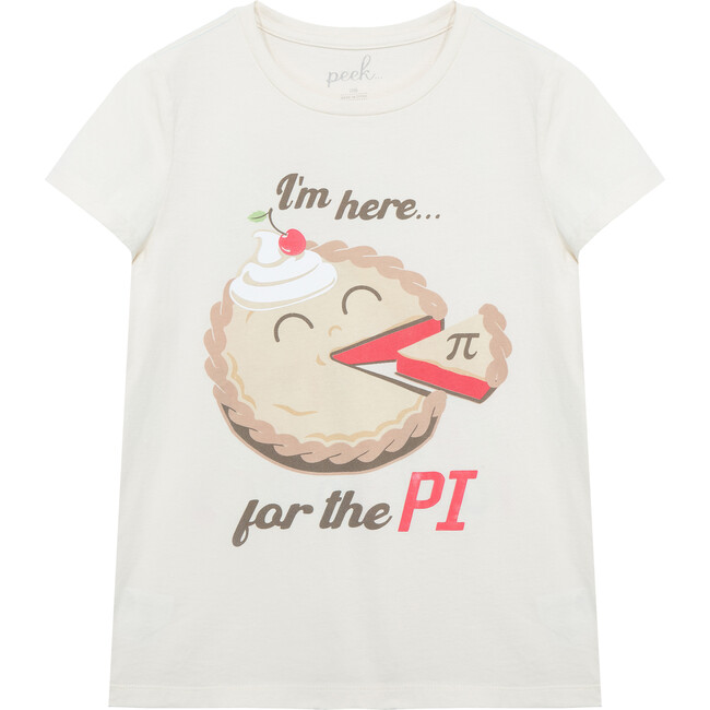 I'm Here for the Pi Tee, Off-White