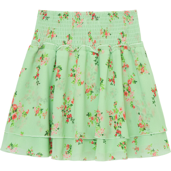 Floral Pixie Skirt, Green - Skirts - 2