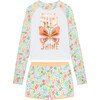 Smile Sunshine Rashguard 2-Piece Set, Floral - Two Pieces - 1 - thumbnail
