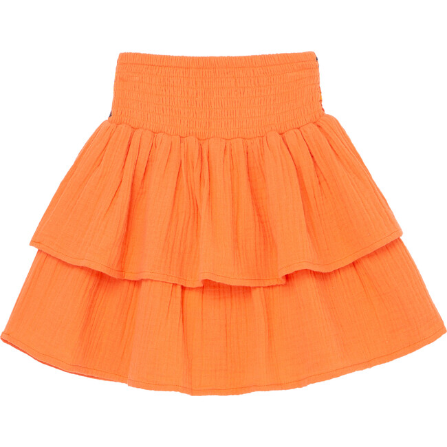 Zen Embroidery Pixie Skirt, Coral - Skirts - 2